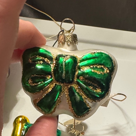 Irish Themed Holiday Ornament Set - Green, Gold, White - Picture 8 of 11